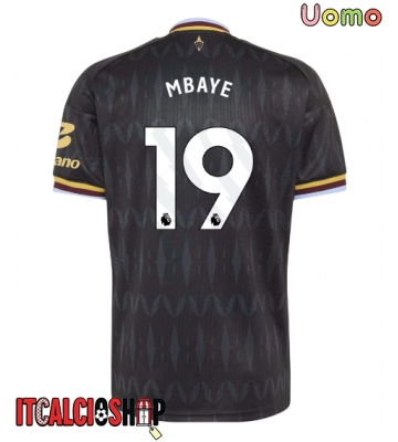 Aston Villa Ibrahim Mbaye #19 Seconda Maglia 2026-27 Manica Corta